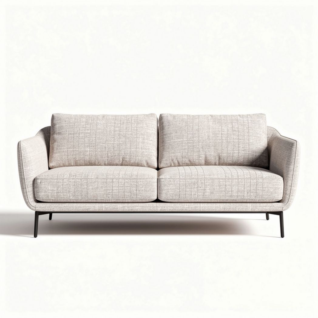 Sofa with fabric upholstery and metal legs suitable for living room use 200 x 90 x 85cm
